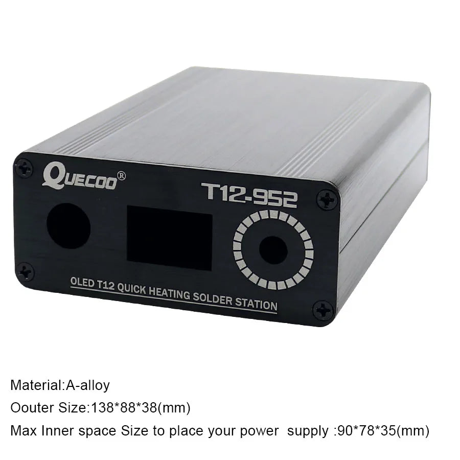 T12 STC-OLED soldering Station iron DIY parts kits T12-952 Digital Temperature Controller Soldering iron with Metal case