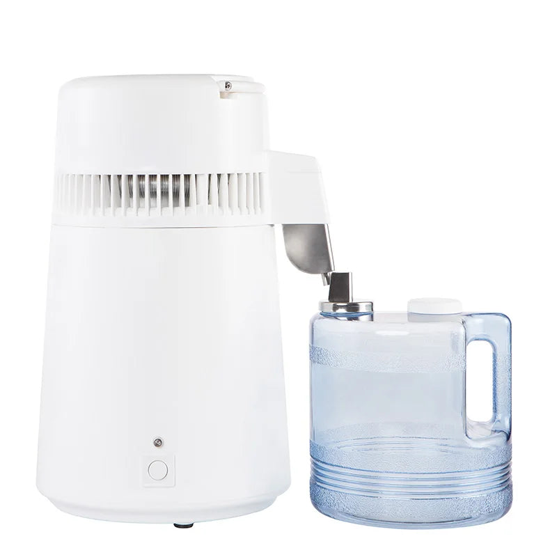 Water Distiller W/ Glass Container;750W,1.1Gal/4L Capacity;Distill Water up to 0.26Gal/1L per Hour and About 6Gal/23L per Day(Du
