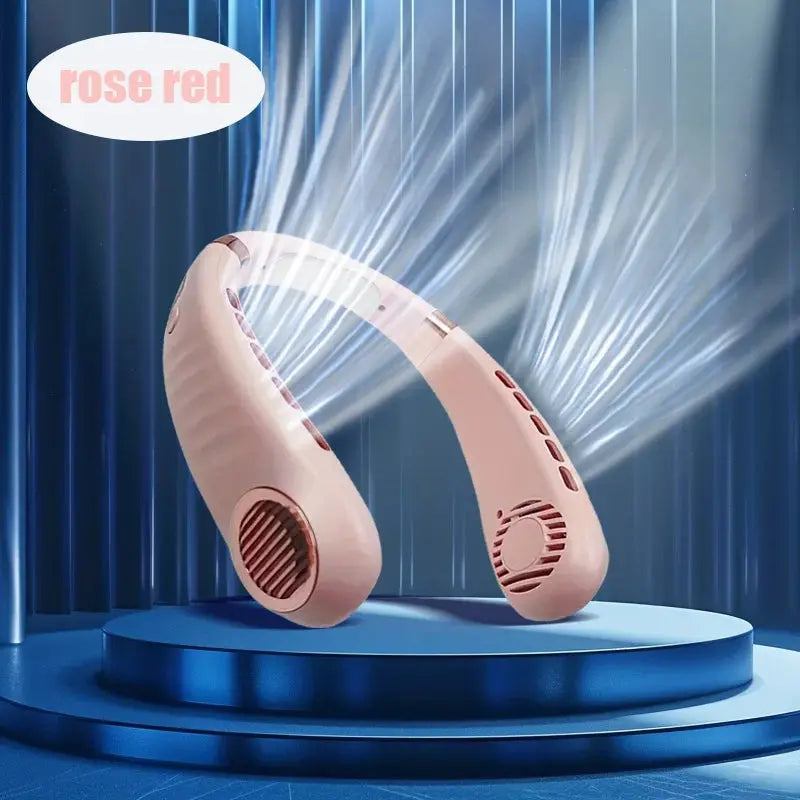 JKUOO Personal Neck Fan - 5-Speed Soft Silicone - Gym-Goers/Dog Walkers/Office Staff - Gym/Office/Park Cooler - Summer Sale Smart_Life_Tech
