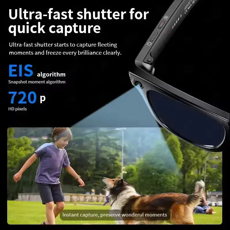 AI Smart Glasses 800W Anti Shake HD Camera Video Recording Languages Translation Sunglasses Bluetooth Call Music Play Man Women Smart_Life_Tech