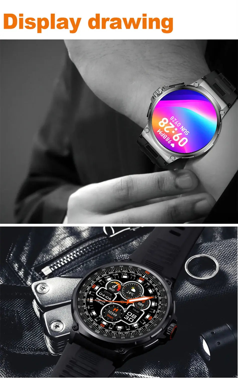 Men GPS Track Smart Watch 1.85 Inch Ultra HD AMOLED Screen Smart_Life_Tech