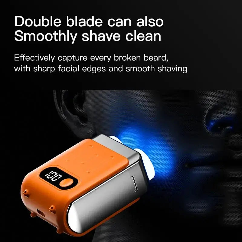 R20 Mini Electric Smart Shaver Shaver Digital Display Dual Blade Rechargeable Shaver Powerful Beard Trimmer Household Car Shaver Smart_Life_Tech
