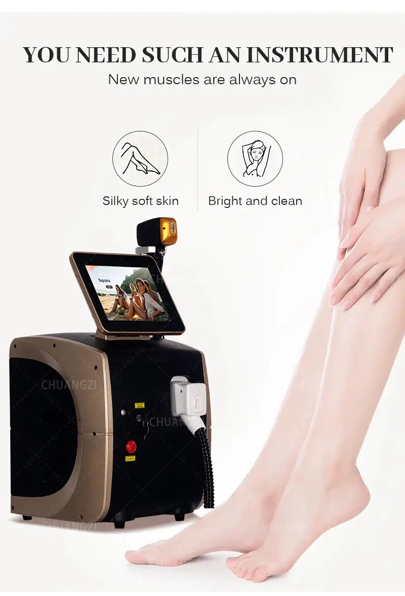 4000W Face 808nm Diode Laser Hair Removal Machine Alexandrit Permanent Painless Physical Underarm Body Care Depilation Equipment Smart_Life_Tech