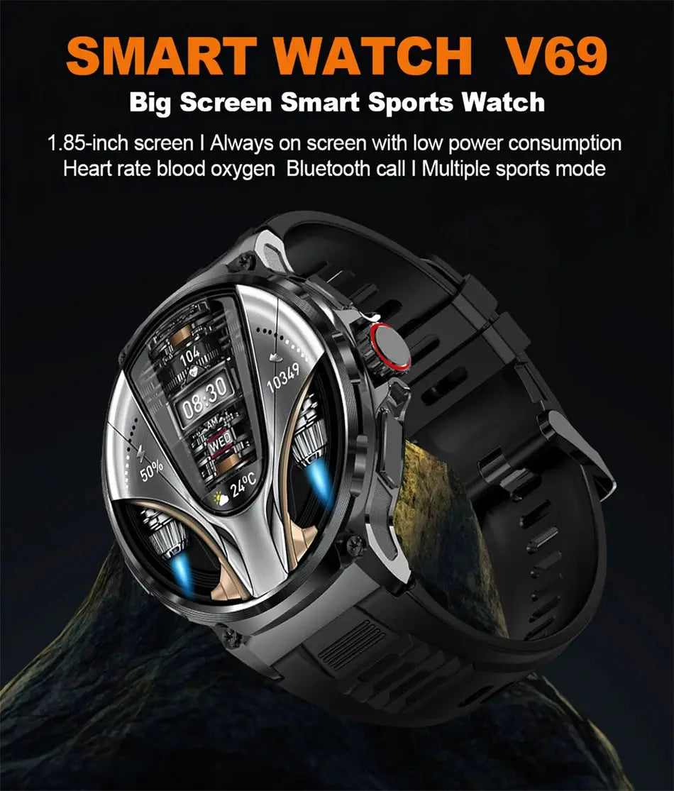 Men GPS Track Smart Watch 1.85 Inch Ultra HD AMOLED Screen Smart_Life_Tech