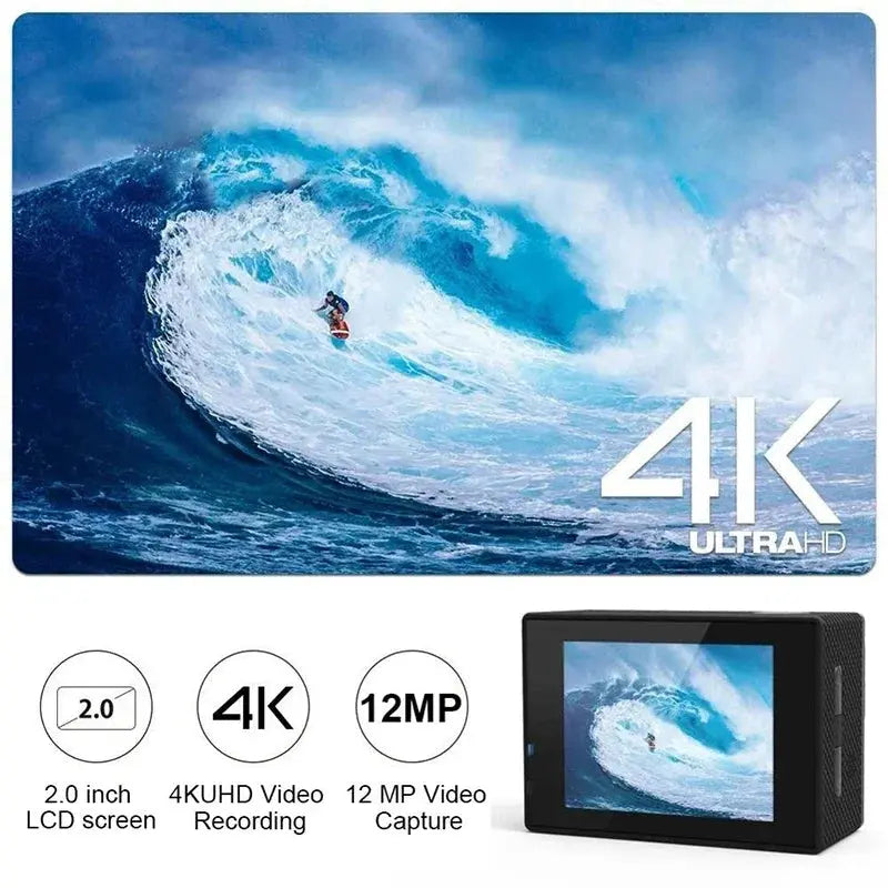 2.0" Action Camera Ultra HD 4K 30FPS WiFi Underwater Cameras Waterproof Helmet Bicycle Video Recording Cameras Outdoor Sport Cam Smart_Life_Tech