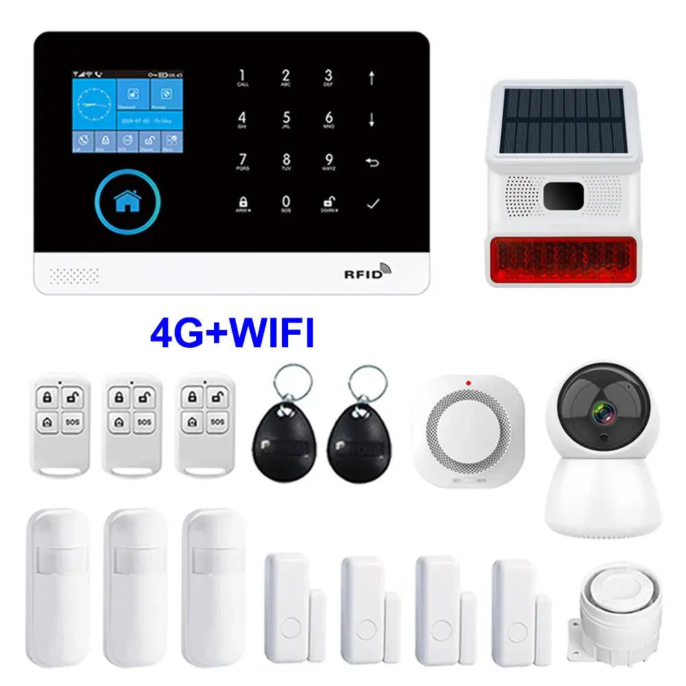 TAIBOAN PG103 2.4 inch Screen 4G WIFI GSM Home Bulgar Security System for Home 433MHz APP Control RFID Card with PIR Motion Smart_Life_Tech