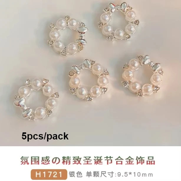 Ribbon Pearl Ball Nail Art Accessories Decorations Tools