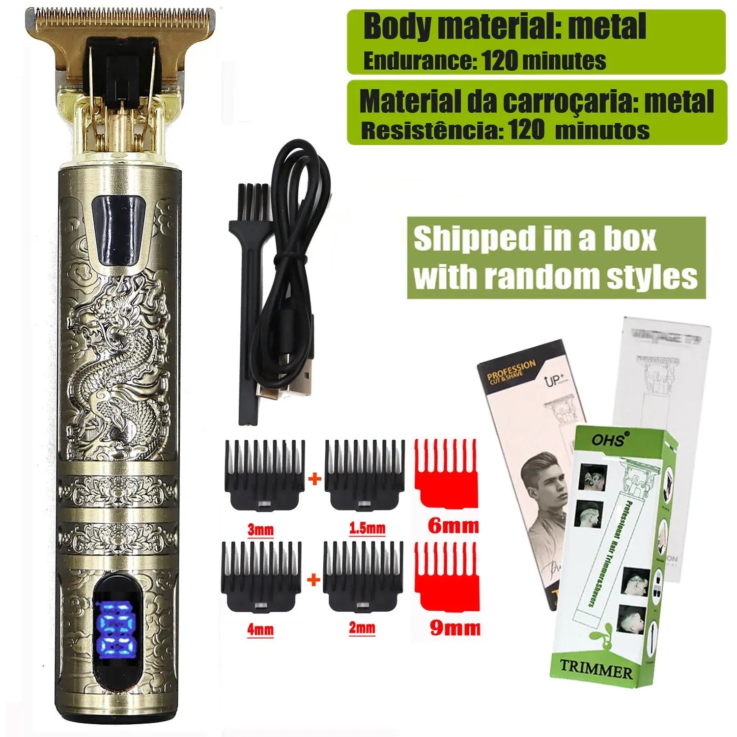 T9 Hair Clipper Repair Beard Shaving Body Hair Trimmer Clippers Electric Machine Men Haircut Machine 0mm Barber Shaver Smart_Life_Tech