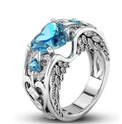 Classic 5 Color Authentic 925 Sterling Silver Ring Multicolor Love Heart Zircon Ring Wedding Jewelry Gift for Mother Anel Bijoux Smart_Life_Tech