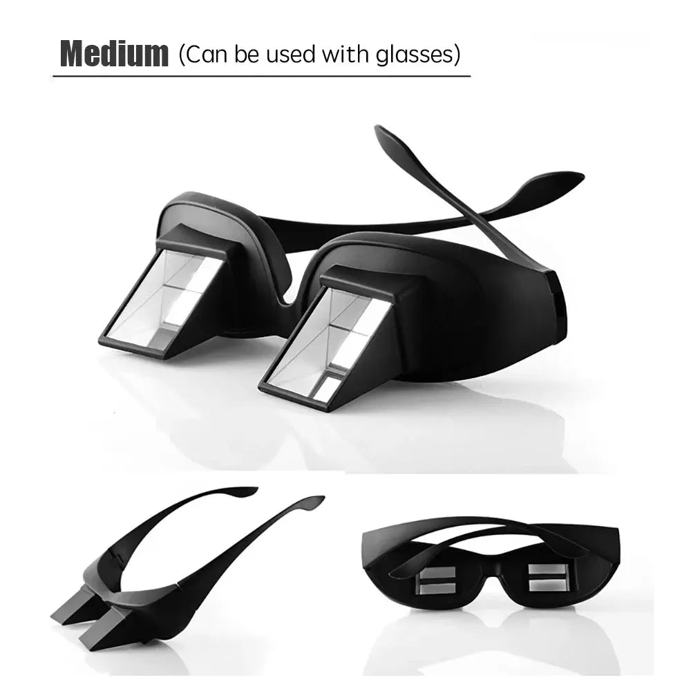 Amazing Lazy Creative Periscope Horizontal Reading Books Sit Glasses On Bed Lie Down View TV Myopia Usable Prism Spectacles Smart_Life_Tech