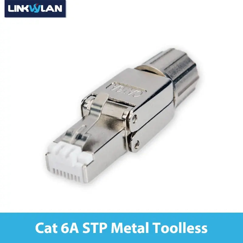 RJ45 8P8C Cat 6A Cat7 Field Connector Full Shielded Termination Plug Toolless Modular Plug for 23AWG Solid Installation Cables Smart_Life_Tech
