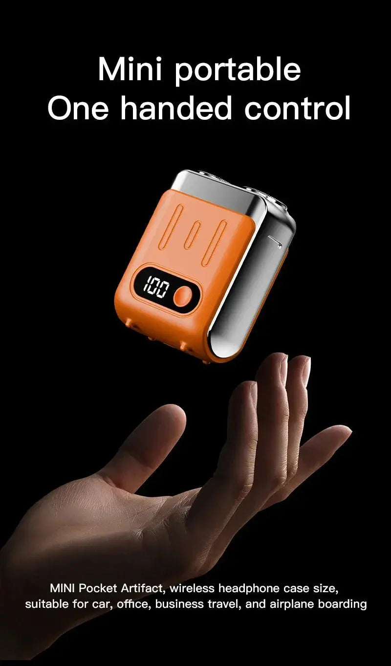 R20 Mini Electric Smart Shaver Shaver Digital Display Dual Blade Rechargeable Shaver Powerful Beard Trimmer Household Car Shaver Smart_Life_Tech