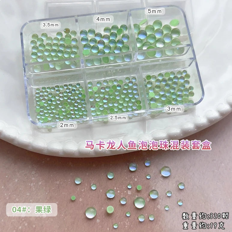 Ribbon Pearl Ball Nail Art Accessories Decorations Tools