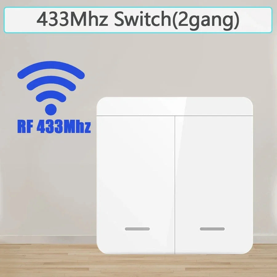 Wireless Smart Light Switch with 1/2/3 Gang RF 433MHz Remote Control Relay Receiver for Led Lamp AC 85-240V 10A DIY Module Smart_Life_Tech