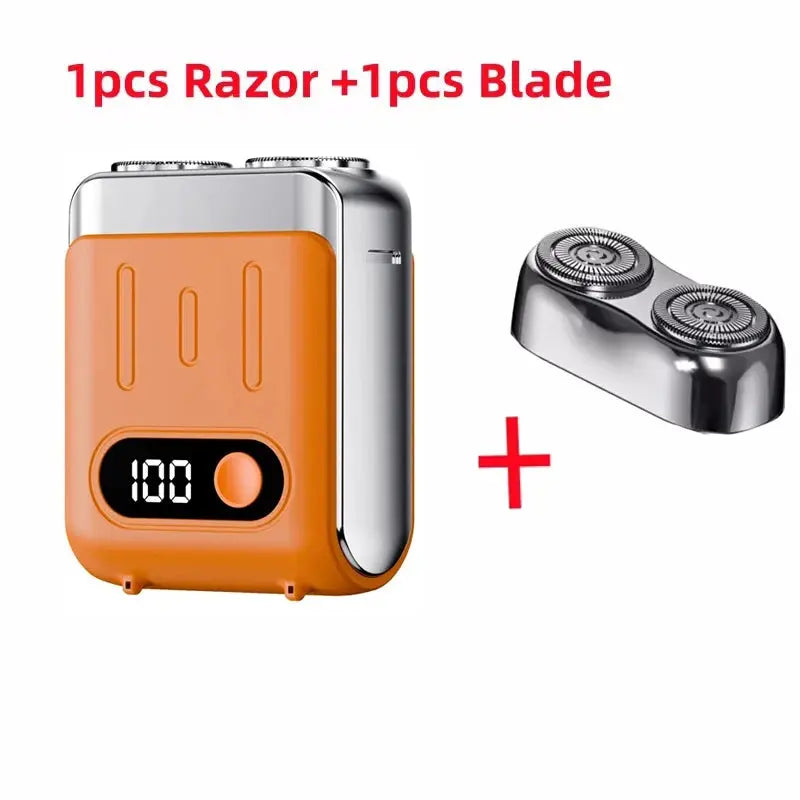 R20 Mini Electric Smart Shaver Shaver Digital Display Dual Blade Rechargeable Shaver Powerful Beard Trimmer Household Car Shaver Smart_Life_Tech