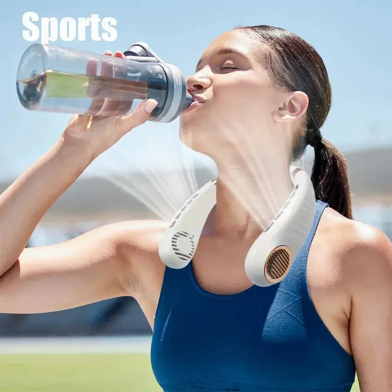 JKUOO Personal Neck Fan - 5-Speed Soft Silicone - Gym-Goers/Dog Walkers/Office Staff - Gym/Office/Park Cooler - Summer Sale Smart_Life_Tech