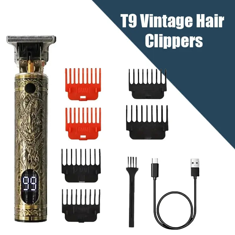New！T9 Electric Hair Trimmer/Accessories | USB Professional Shaver | 0mm Bald Fade Cutting Machine Portable for Men Home Haircut Smart_Life_Tech