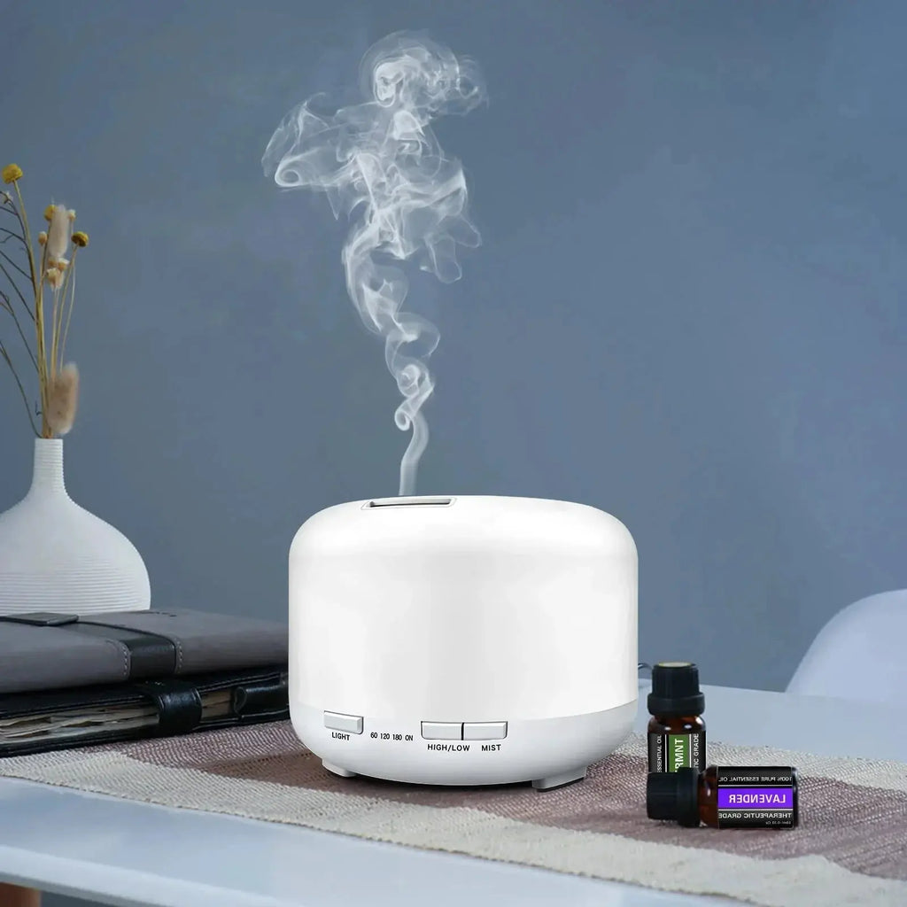 Air Humidifier Essential oil Diffuser 500ML Ultrasonic Cool Mist Maker Fogger USB Humidifier LED Lamp Aroma Diffuser Electric ﻿ Smart_Life_Tech