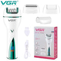 VGR 732 Original 3in1 Epilator Women Electric Shaver For Face Body Rechargeable Lady Trimmer Hair Removal Bikini Underarms Legs