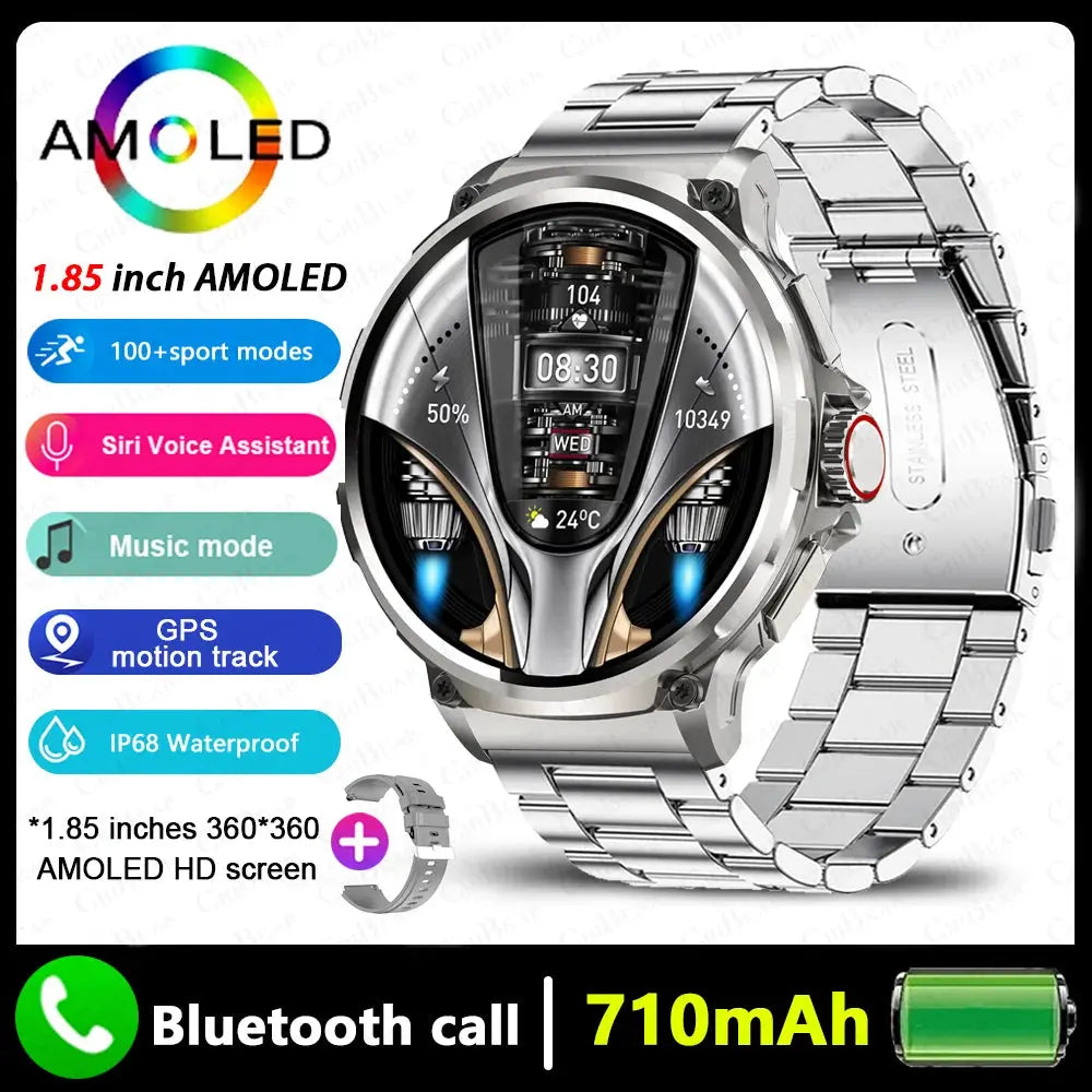 Men GPS Track Smart Watch 1.85 Inch Ultra HD AMOLED Screen Smart_Life_Tech