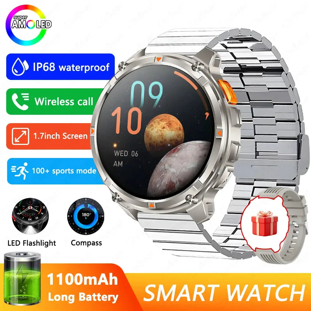 2026 New T-Rex3 Pro 1100mAh Battery Smart Watch GPS path 5ATM Waterproof Sports Run tracker Outdoors Compass Military Smartwatch Smart_Life_Tech