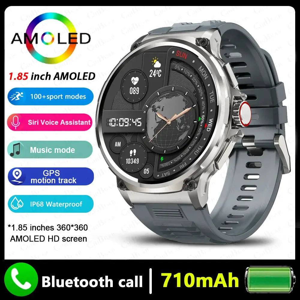 Men GPS Track Smart Watch 1.85 Inch Ultra HD AMOLED Screen Smart_Life_Tech