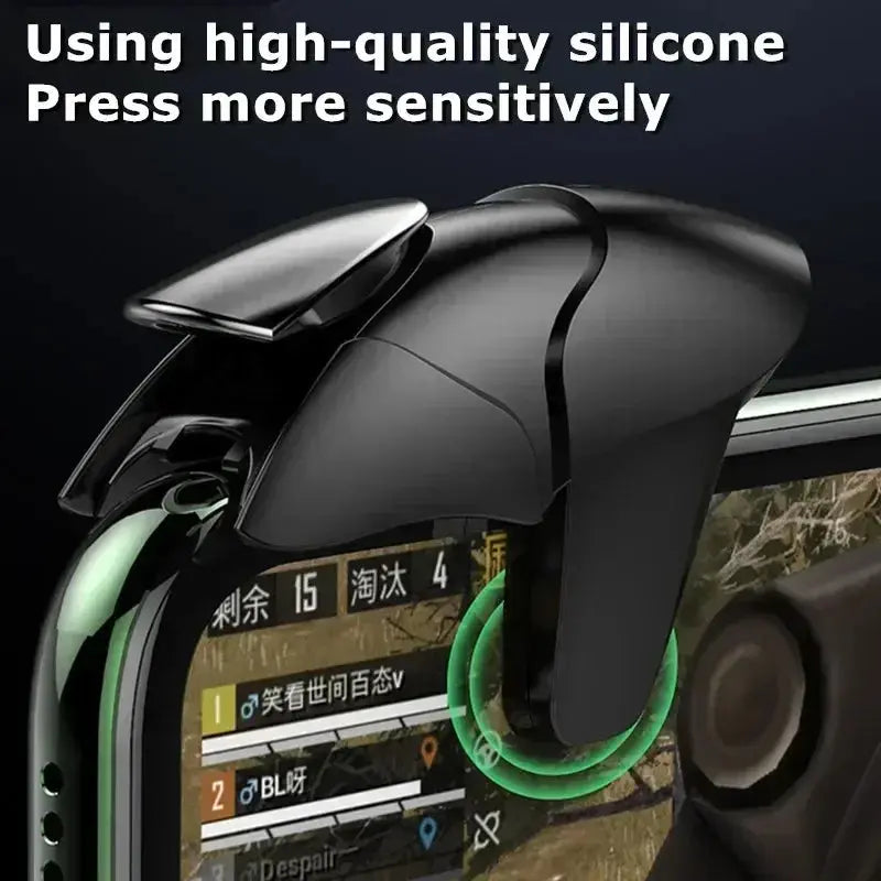 1Pair ABS Black Shark Mobile Phone PUBG Game Trigger Aim Shooting L1R1 Key Button Gamepad Joystick Controller for IPhone Android Smart_Life_Tech