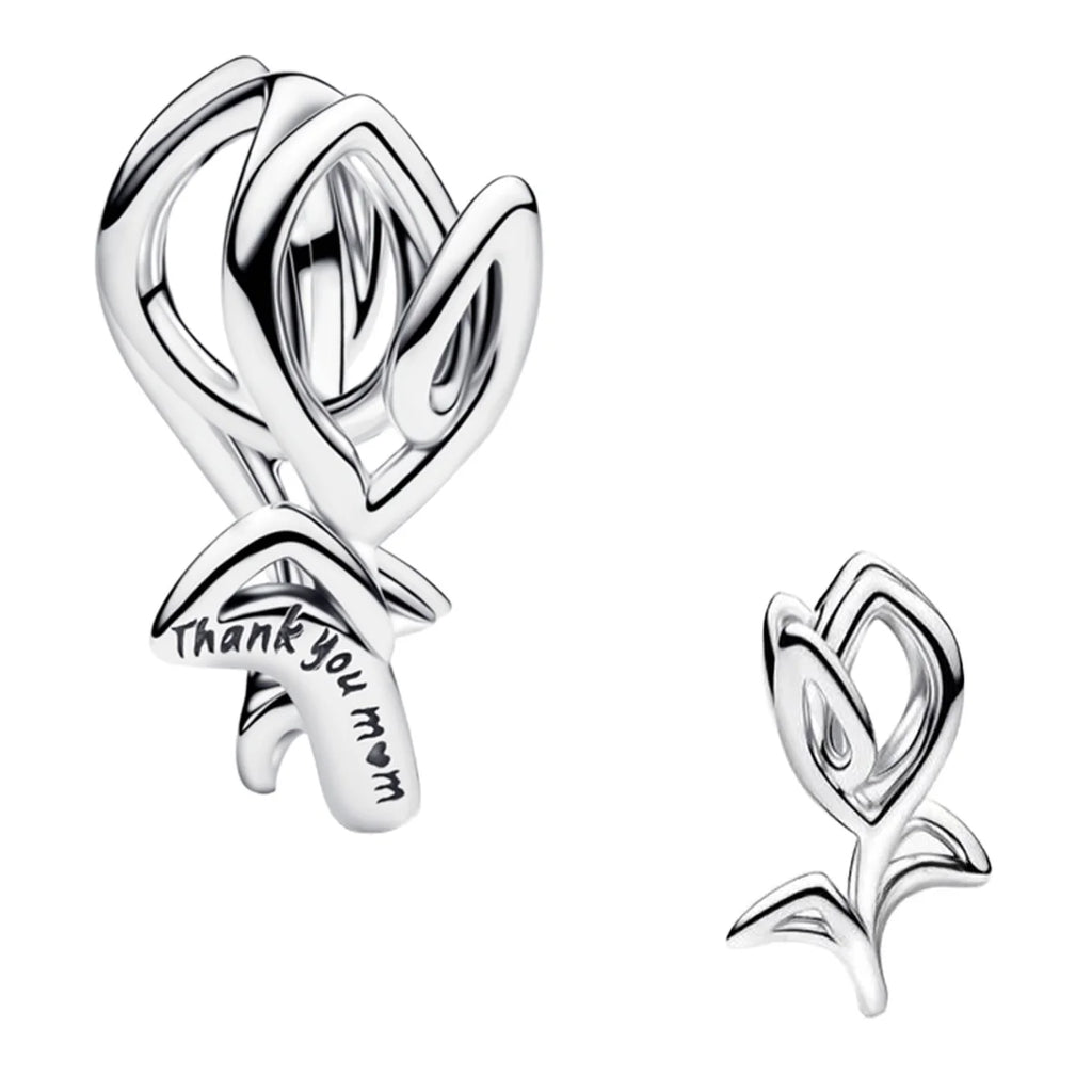 2026 New 925 Sterling Silver Four Leaf Clover Flower Dog Heart Pendant Bead fit DIY Women's Bracelets Necklaces Jewelry Gifts
