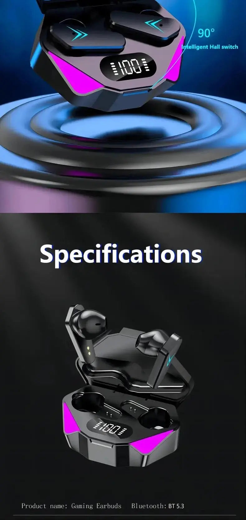 TWS Wireless Bluetooth Headset LED Display Gamer Earbuds with Mic Wireless Headphones Noise Cancelling Bluetooth Earphones X15 Smart_Life_Tech