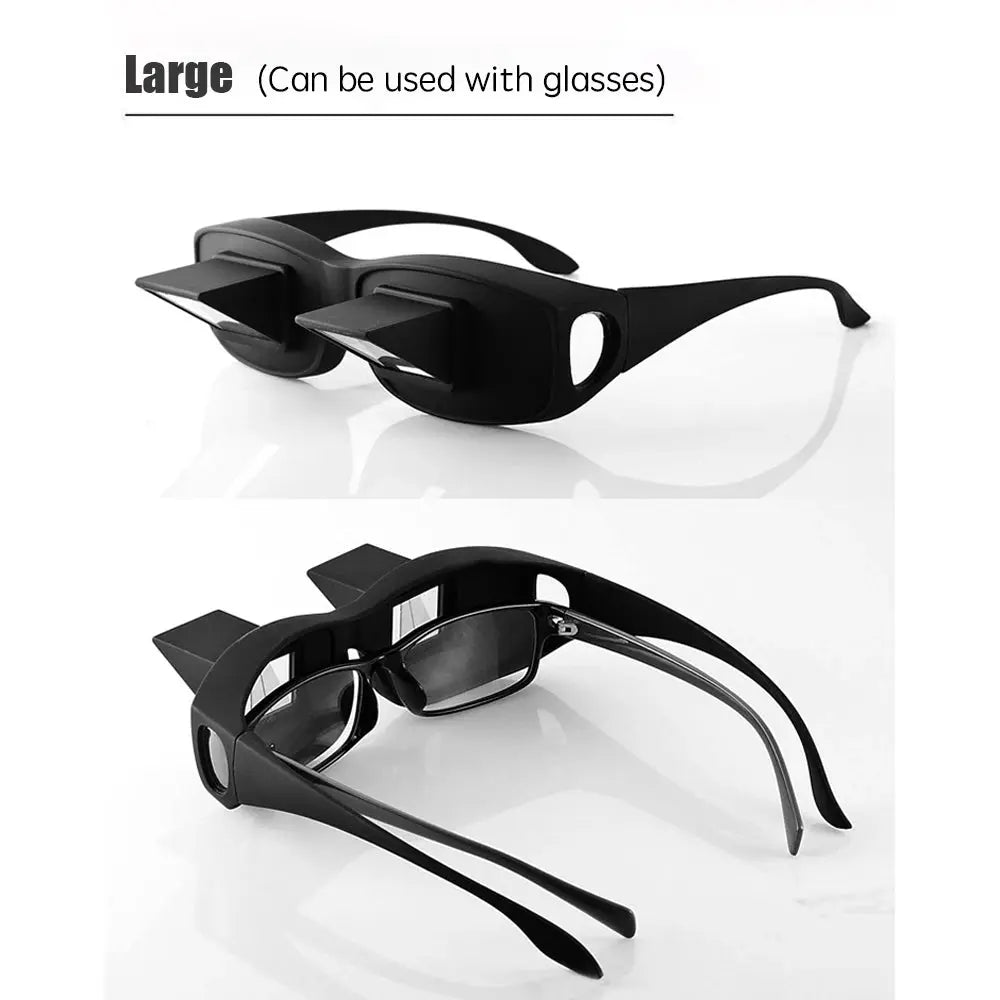 Amazing Lazy Creative Periscope Horizontal Reading Books Sit Glasses On Bed Lie Down View TV Myopia Usable Prism Spectacles Smart_Life_Tech