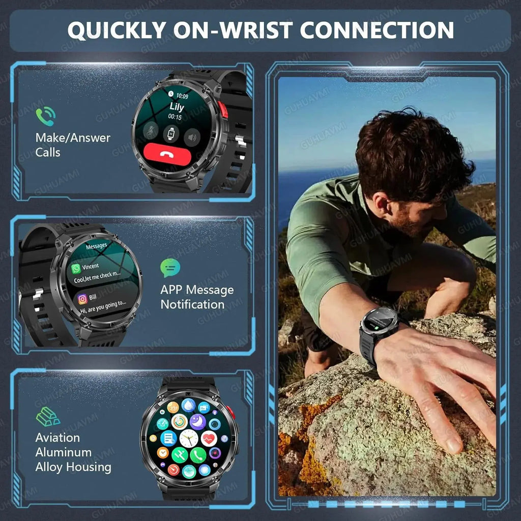 2026 New T-Rex3 Ultra 1100mAh Super Capacity Battery Adult Men Smart Watch 1.7" Large Screen Call 5ATM Waterproof Sports Watches Smart_Life_Tech