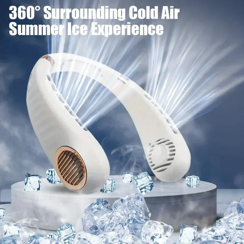 JKUOO Personal Neck Fan - 5-Speed Soft Silicone - Gym-Goers/Dog Walkers/Office Staff - Gym/Office/Park Cooler - Summer Sale Smart_Life_Tech