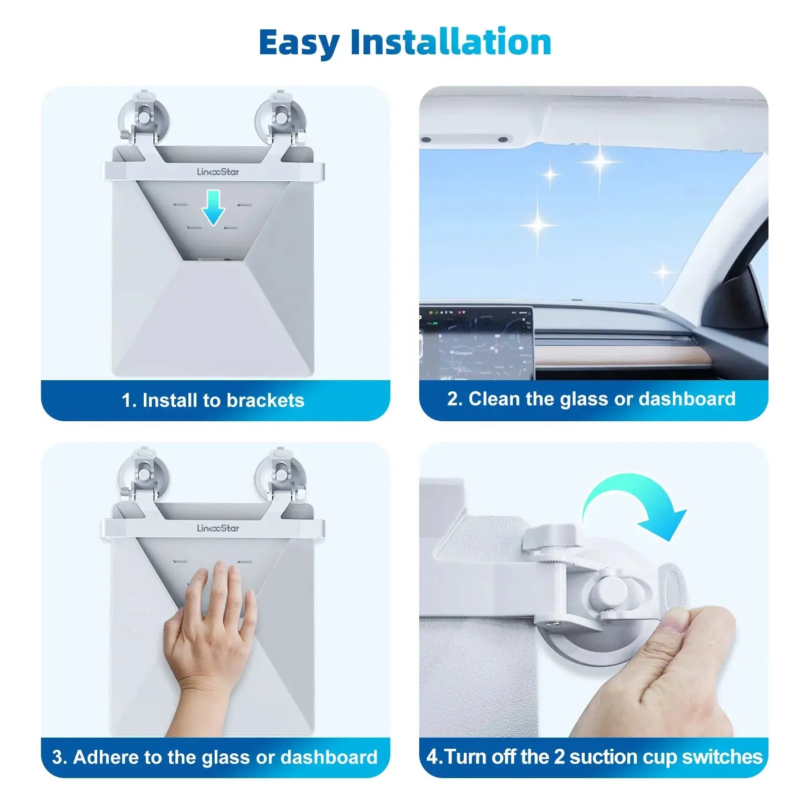 One Bracket 2 Suction Cups For Starlink Mini Sunroof Suction Cup Car Mount Bracket Navigation For Starlink Mini Mounting Kit Smart_Life_Tech
