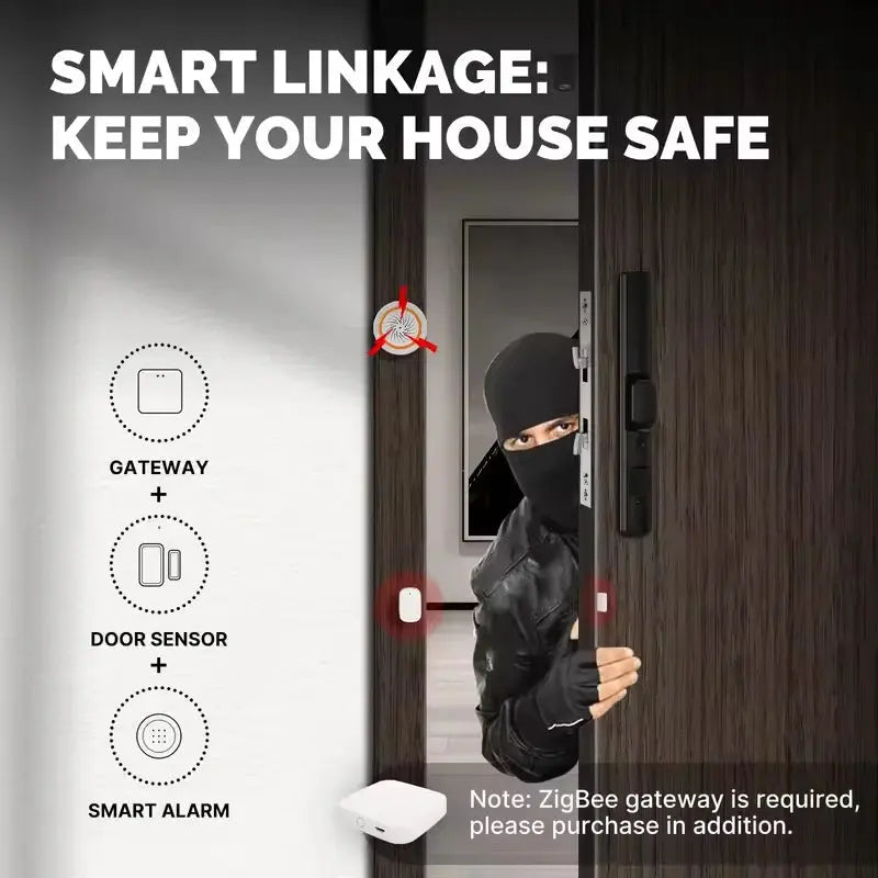 MOES Tuya ZigBee3.0 Smart Window Door Gate Sensor Detector Door Sensor Security Alarm System Smart Life Tuya App Remote Control Smart_Life_Tech
