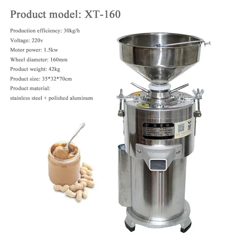 30kg Per Hour 1500W Sesame Sauce Grinder Peanut Butter Grinding Making Machine Tahini Colloid Mill Electric Grinder