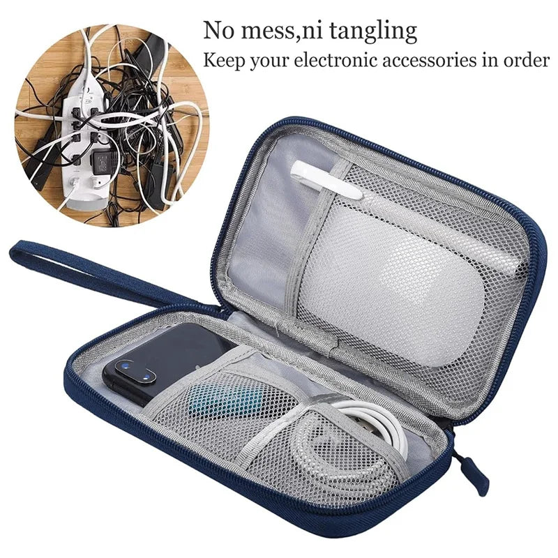 Portable Travel Digital Storage Bag - USB Cable Organizer Headset Charger Case,Multi-Layers Storage Bag for Neatness Convenience