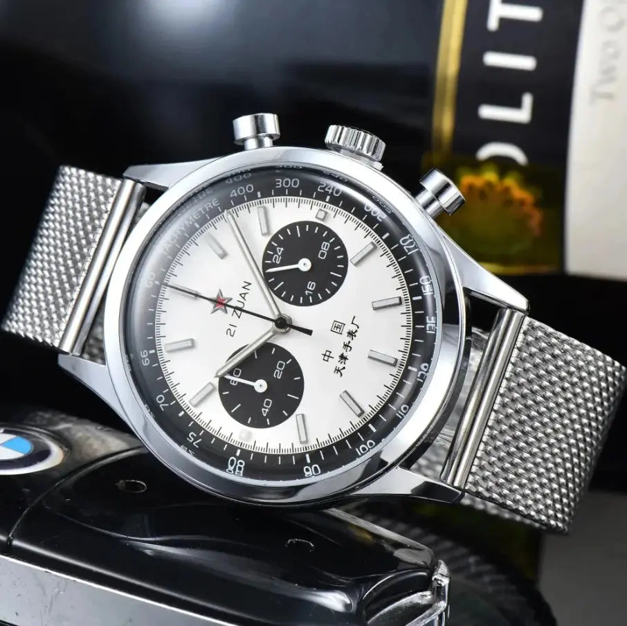Men's watches 1963 pilot automatic watch 42mm waterproof retro quartz chronograph vintage dress watch Smart_Life_Tech