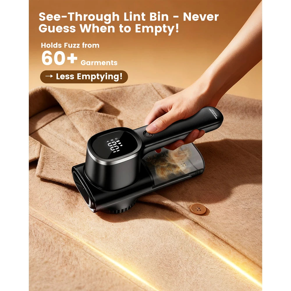 Rechargeable Lint Remover 3 Speeds Fabric Shaver with LED Display 6-Leaf Blades Sweater Shavers for Clothing and Furniture
