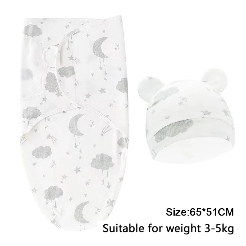 100%Cotton 0-3 Months Newborn Swaddle Sleepsack New Born Baby Swaddling Bedding