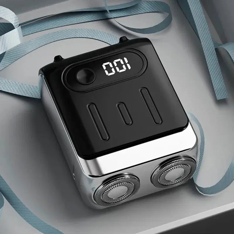 R20 Mini Electric Smart Shaver Shaver Digital Display Dual Blade Rechargeable Shaver Powerful Beard Trimmer Household Car Shaver Smart_Life_Tech