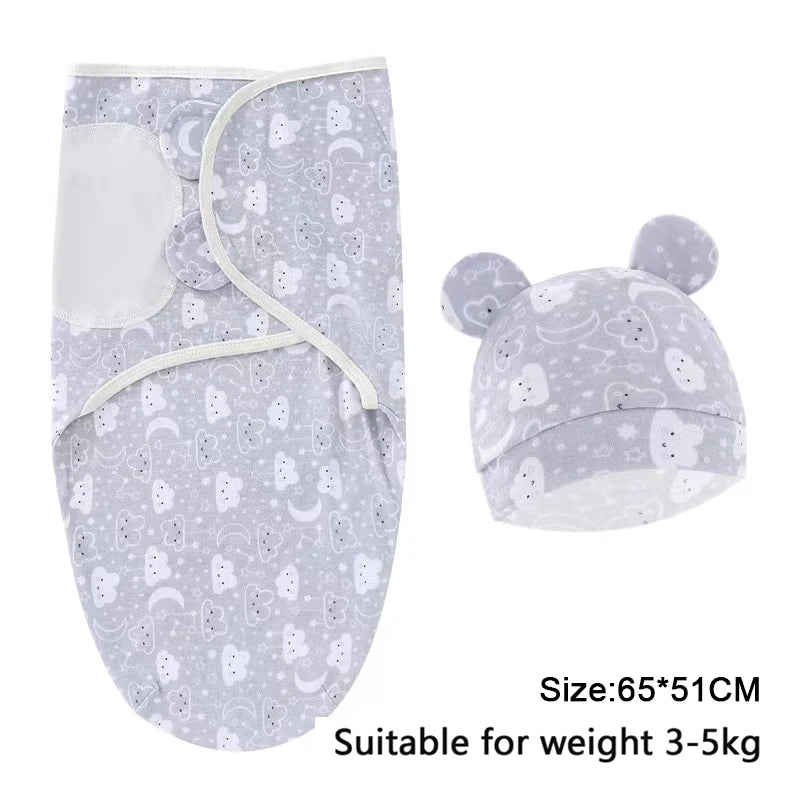 100%Cotton 0-3 Months Newborn Swaddle Sleepsack New Born Baby Swaddling Bedding