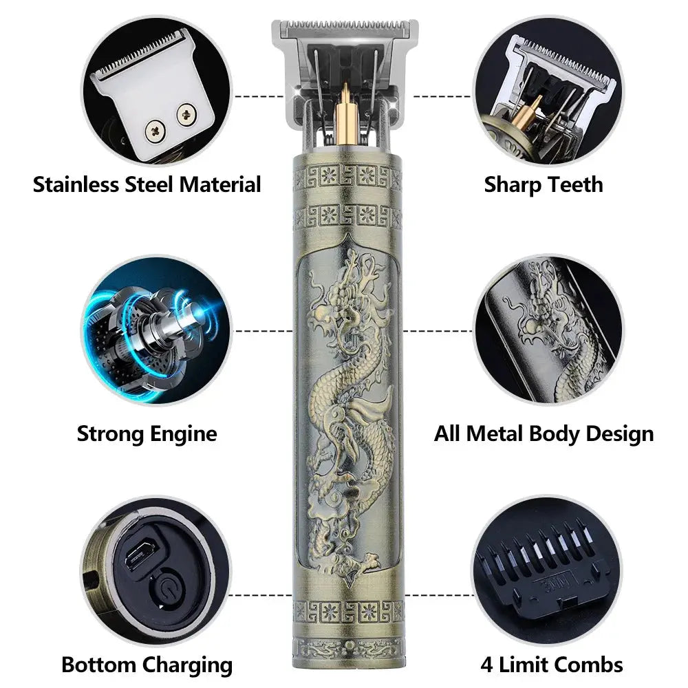 Retro T9 Original Haircutting Machine Set Jackets Trimmer Men's Electric Shaver Male Lence Pro Barber Shaver for Sensitive Areas Smart_Life_Tech