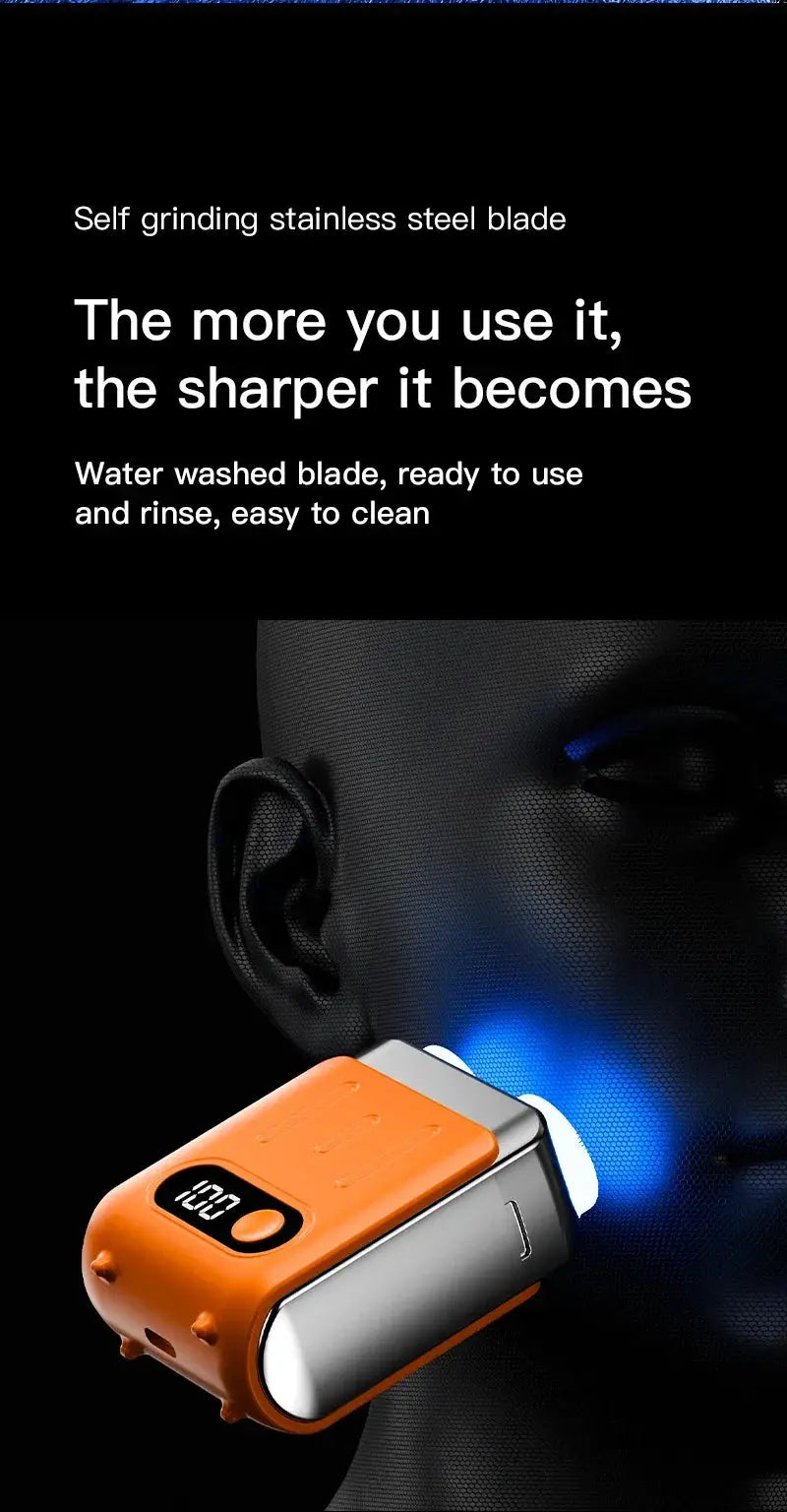 R20 Mini Electric Smart Shaver Shaver Digital Display Dual Blade Rechargeable Shaver Powerful Beard Trimmer Household Car Shaver Smart_Life_Tech