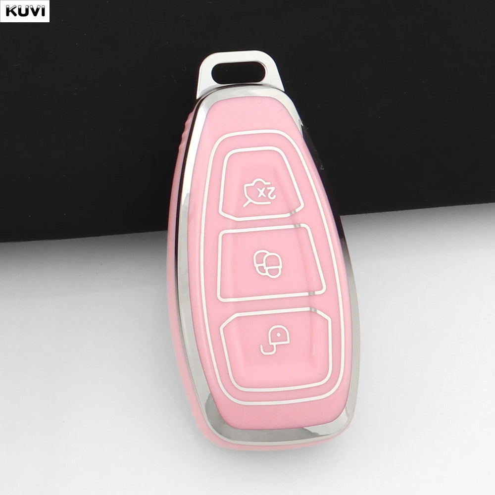 New TPU Car Smart Key Case Cover Shell For Ford Focus 3 4 ST Mondeo MK3 MK4 Fiesta Fusion Kuga Ecosport Protect Fob Accessories