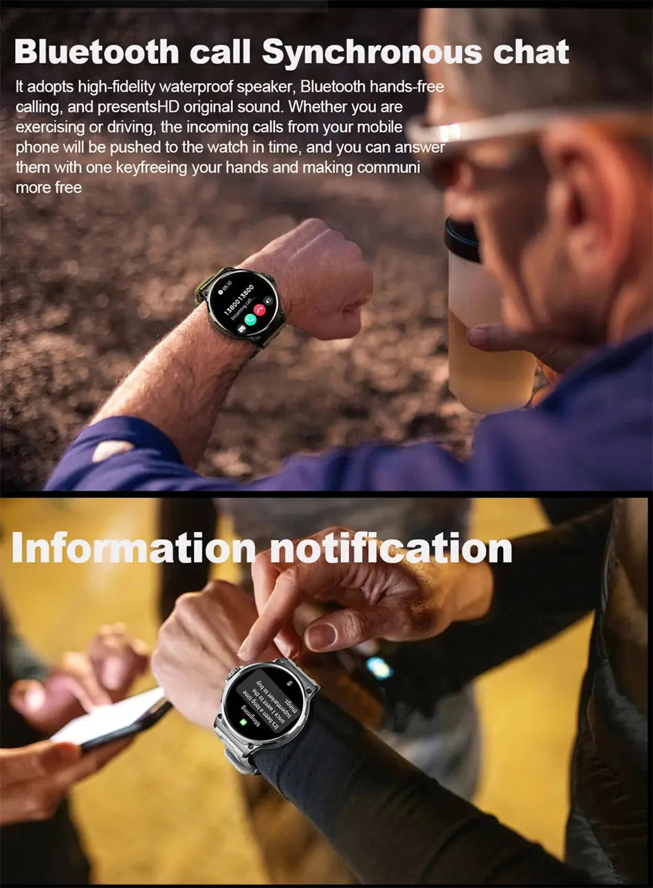 Men GPS Track Smart Watch 1.85 Inch Ultra HD AMOLED Screen Smart_Life_Tech