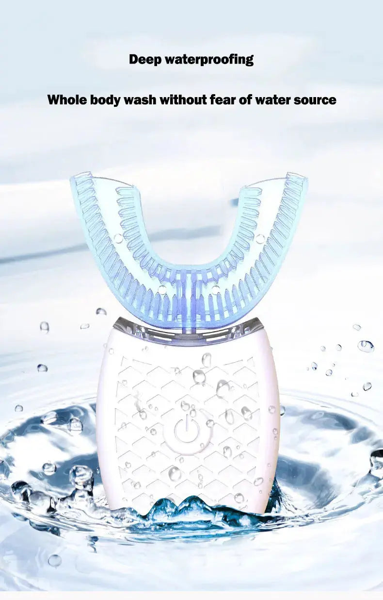 U-Type Toothbrush 360 Degrees Intelligent Silicon Head Sonic Electric Toothbrush Automatic USB Charge Waterproof Toothbrush Smart_Life_Tech