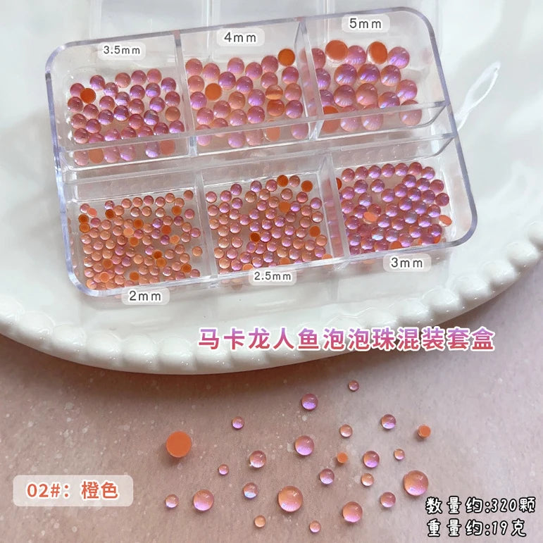 Ribbon Pearl Ball Nail Art Accessories Decorations Tools