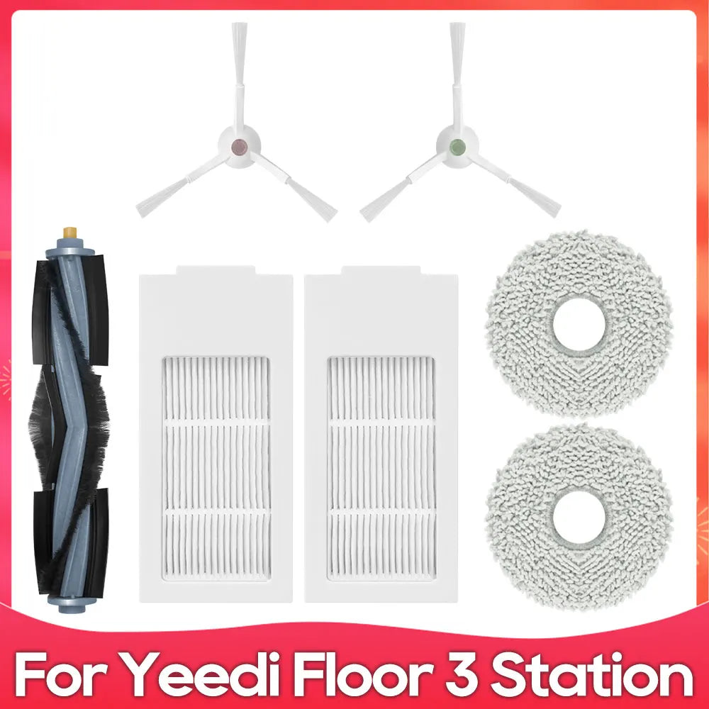 Compatible For ( Yeedi Floor 3 Station ) Robot Vacuum Cleaner Spare Parts Accessories Main Side Brush Mop Rag Cloth
