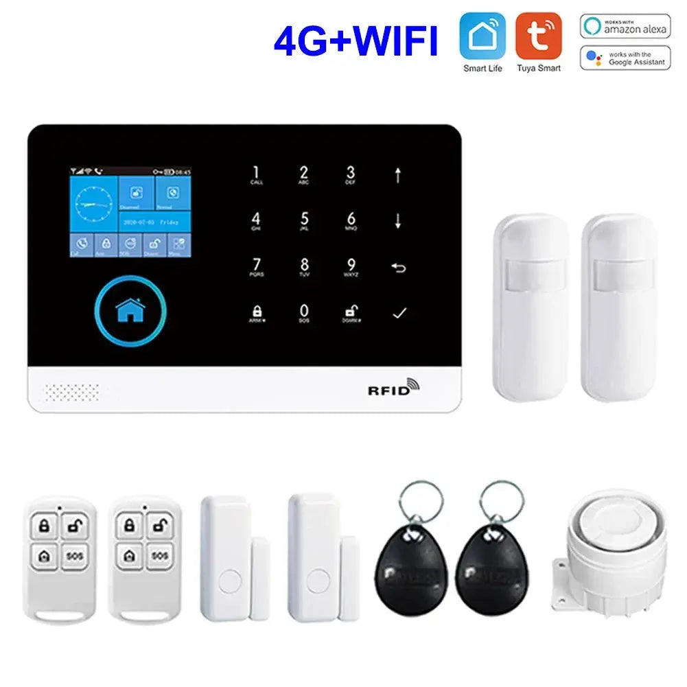 TAIBOAN PG103 2.4 inch Screen 4G WIFI GSM Home Bulgar Security System for Home 433MHz APP Control RFID Card with PIR Motion Smart_Life_Tech