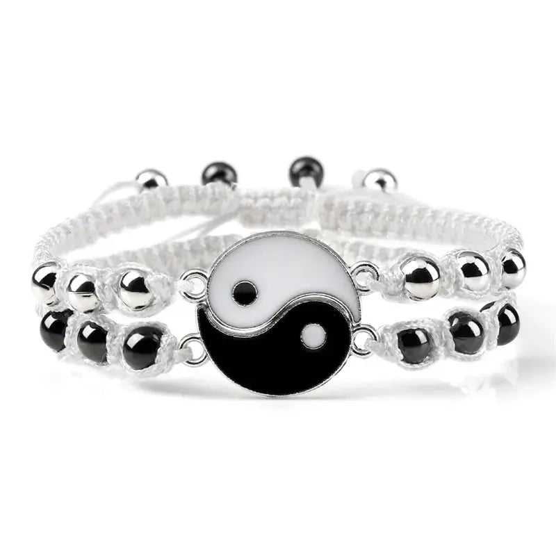 2Pcs/set Dragon Tai Chi Gossip Braided Bracelet for Women Men Best Friends Adjustable Yin Yang Bracelets Fashion Couple Jewelry Smart_Life_Tech